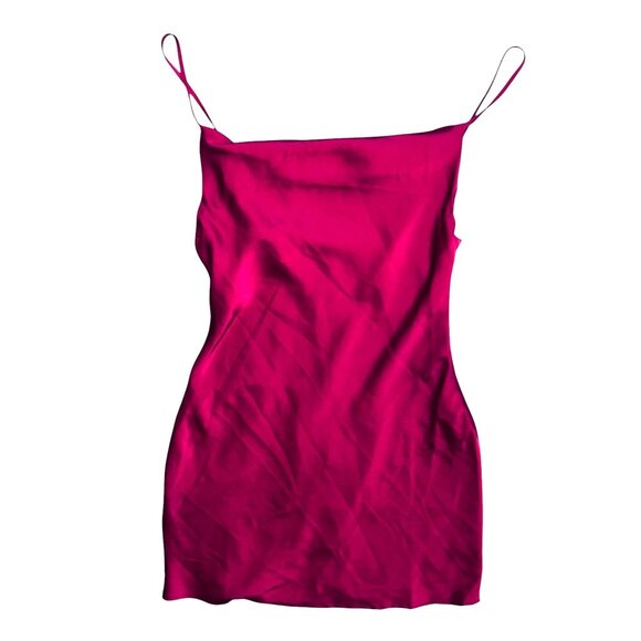 Urban Outfitters Red Satin Spaghetti Strap Cocktail Dress Sz Small Red Womens mi - Picture 2 of 13